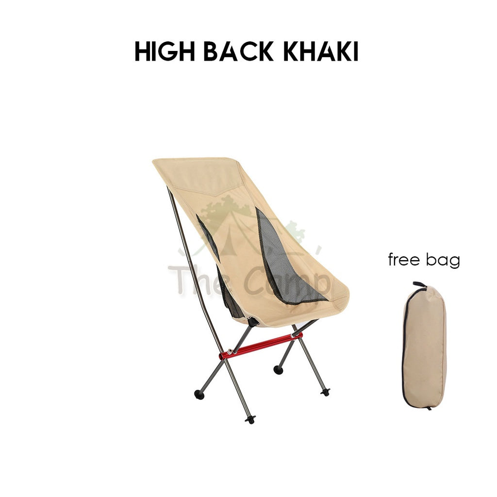 Camping Foldable Moon Chair High & Low Back Outdoor Folding Portable Picnic Aluminium Alloy Lightweight Naturehi