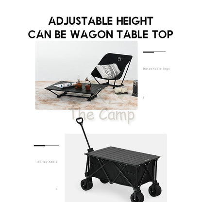 Blackdog Adjustable Aluminium Alloy Folding Table Foldable Wagon Table Top Tabletop Black Tent Pole Tarp Camping Chair