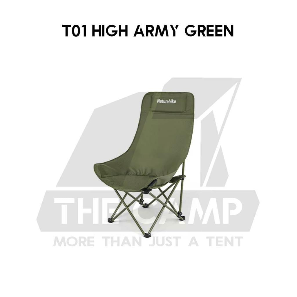 Naturehike T01 Highback Moon Chair Outdoor Camping Widened Armchair High Back Headrest Kerusi Healing CNH23JU13002
