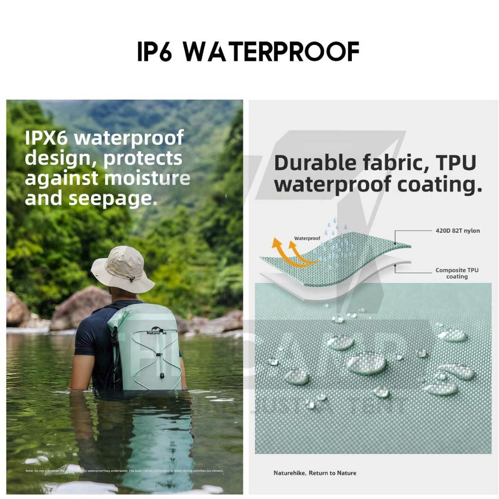 Naturehike Waterproof Backpack 20L 30L 40L Outdoor TPU Dry Wet Separation Storage Bag Ultralight Hiking Beach NH21FSB04
