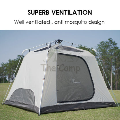 Vidalido Camping Cabin Tent Automatic Setup Large Space 2 3 4 People Quick Fast Silver Coated Rainproof Camp UPF50+