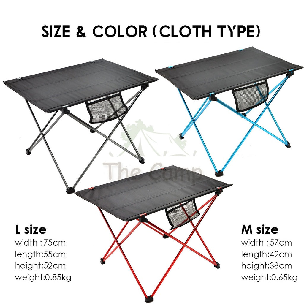 Outdoor Folding Aluminium / Cloth Camping Table Portable Small Compact Foldable Picnic BBQ Egg Roll Chair Flysheet Rope