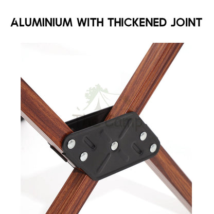 Outdoor Camping Adjustable Aluminium Folding Cooler Box Stand Screw Clip Type Solid Wood Ice Bucket Storage Bag Rack