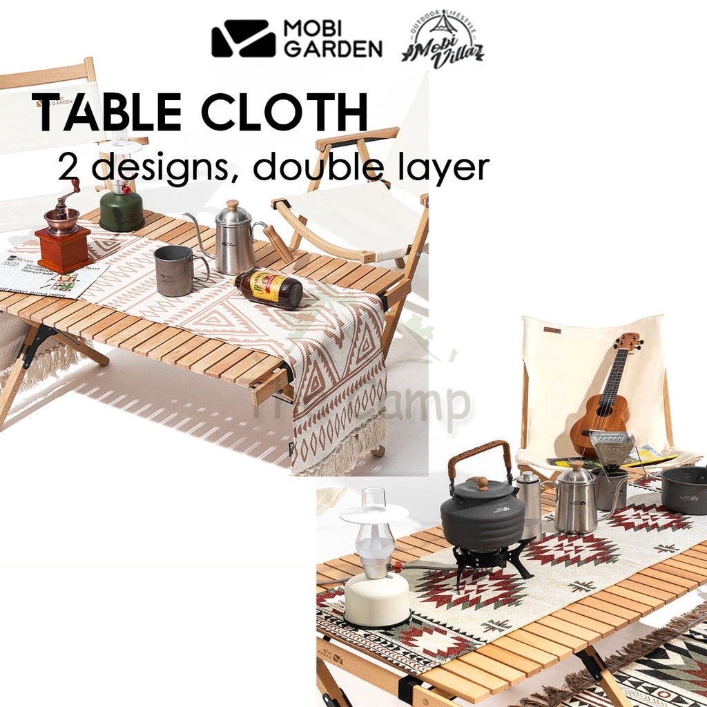 Mobi Garden Camping Table Cloth Outdoor Picnic Mat Tent Rope Flysheet Rope Pole Bag Nail Bucket Bed LED Light Chair