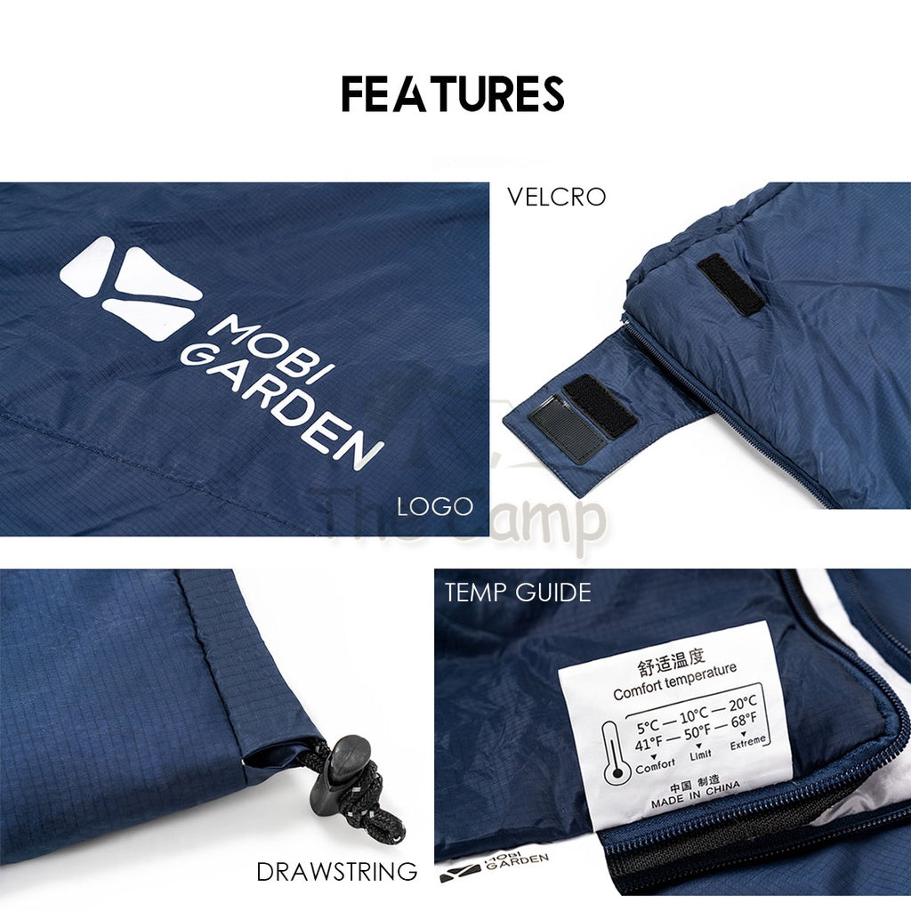 Mobi Garden Envelope Sleeping Bag Ultralight Portable Outdoor Camping Hiking Light Weight Naturehike