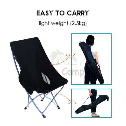 Camping Folding Chair High & Low Back Outdoor Portable Foldable Picnic Moon Chair Aluminium Alloy Lightweight Naturehike