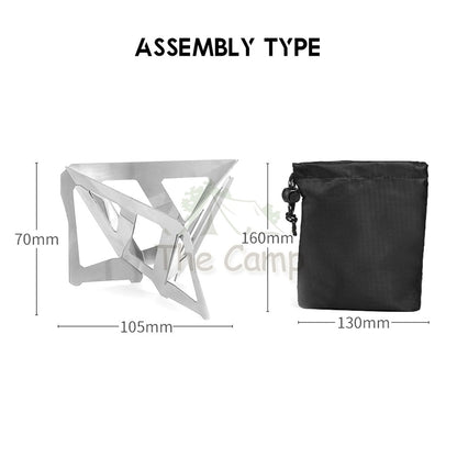 Portable Coffee Filter Dripper Holder Stainless Steel Outdoor Reusable Foldable Rack Camping Hiking Penapis
