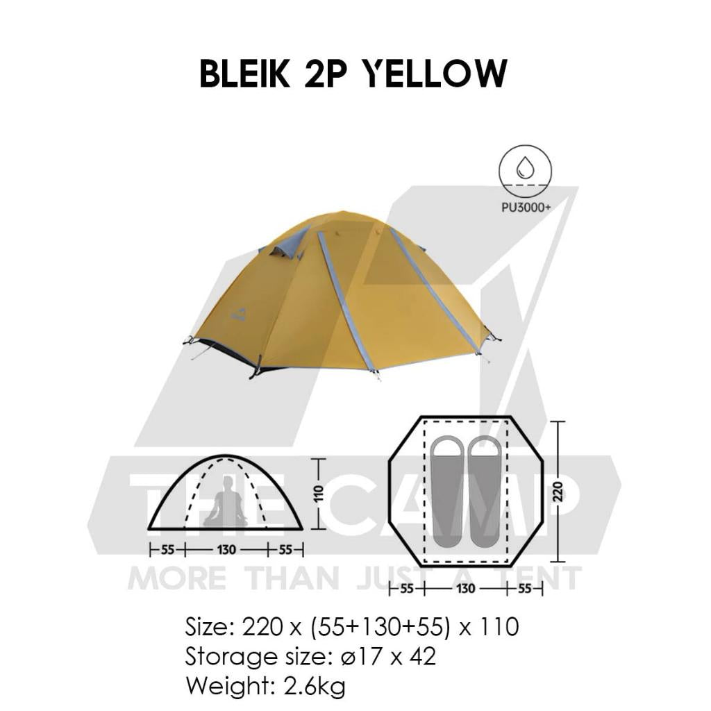 Naturehike Bleik Series Tent 2-3 Person 2pax 3pax Waterproof Ultralight Hiking UPF50 Outdoor Camping Khemah CNK2550WS038