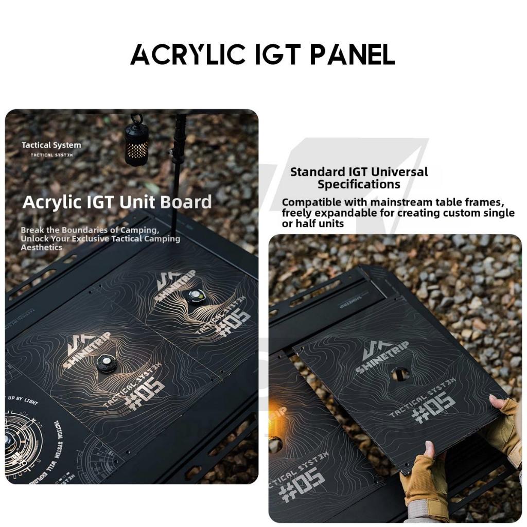 Shinetrip IGT Panel Acrylic Version 1 Unit Half Unit Plate for IGT Table Outdoor Camping Modular Meja A597