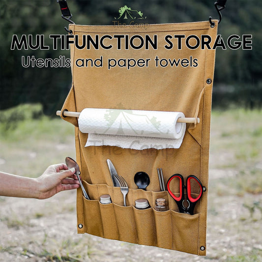 Multipurpose Camping Utensil Storage Bag Tissue Bag Outdoor Multipurpose Canvas