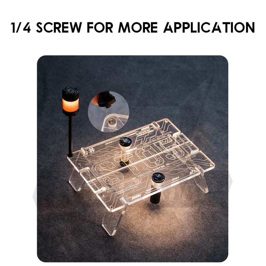 Shinetrip Arcylic IGT Panel / Stool Coffee Table Tactical Style Module Expansion Light Lamp Transparent Black Meja A568