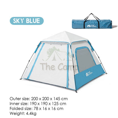 Mobi Garden Camping Automatic Spacious Tent Large Space 2 3 4 People Quick Fast Rainproof Outdoor Tent Camp UPF50+