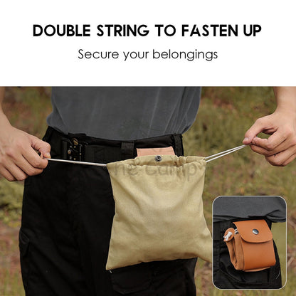 Outdoor Multipurpose Pouch Nail Tent Peg Camping Portable Multifunction Bag Foldable Fruit Bag Khaki Camo