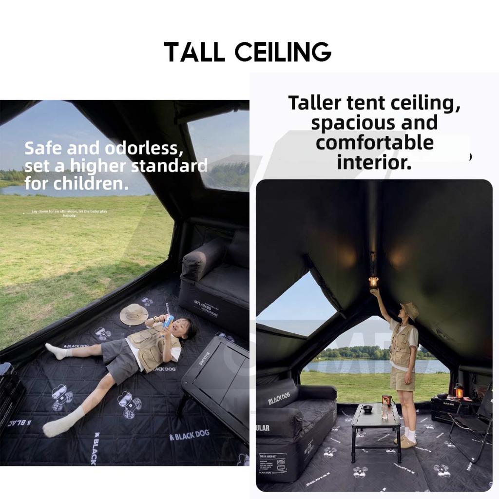 Blackdog MoonSky 6.3 Air Tent Pro / Base Double Layer PU3000mm Skyroof Inflatable Khemah Angin CBD2650WS010