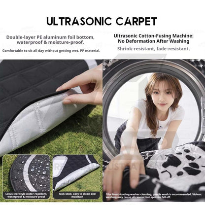 Blackdog Ultrasonic Carpet Picnic Mat Black Doggy Cute Portable Waterproof Outdoor CBD2650WS020 CBD2650201010