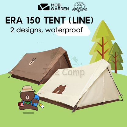 Mobi Garden Era 150 Line Friends Tent Large Space 2 3 4 People Quick Fast Rainproof Outdoor Camping Browns Naturehike