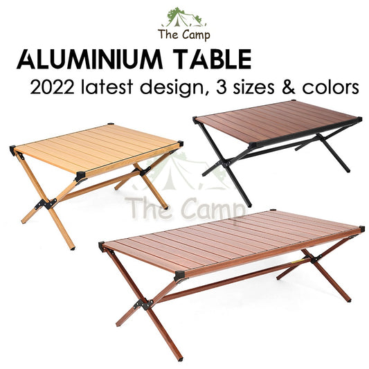 New 2022 Outdoor Folding Aluminium Table Portable Foldable Camping Picnic Nail Flysheet Tent Peg Pole Chair Big Black