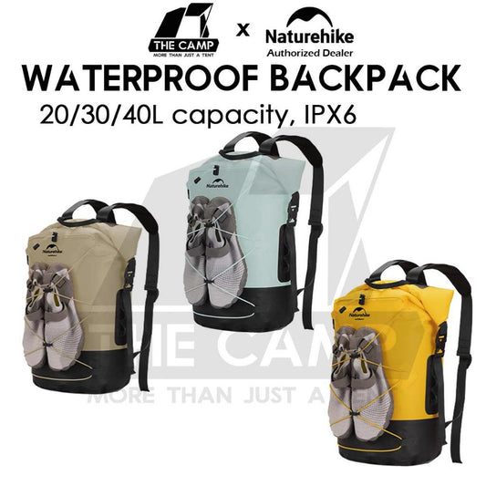 Naturehike Waterproof Backpack 20L 30L 40L Outdoor TPU Dry Wet Separation Storage Bag Ultralight Hiking Beach NH21FSB04