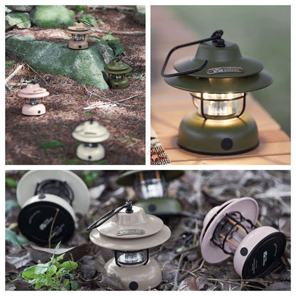 Mobi Garden Retro Lantern LED Stand Hanging Lamp AA Battery Camping Light Outdoor USB Hiking Fishing