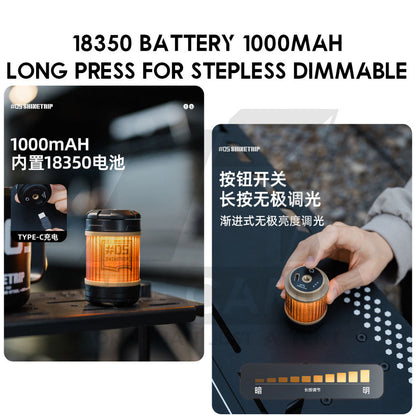 Shinetrip 19 Tornado Light Rotating Lamp Outdoor Camping Tactical Style Free Sticker Tripod Magnet Hanging Lanyard Strap