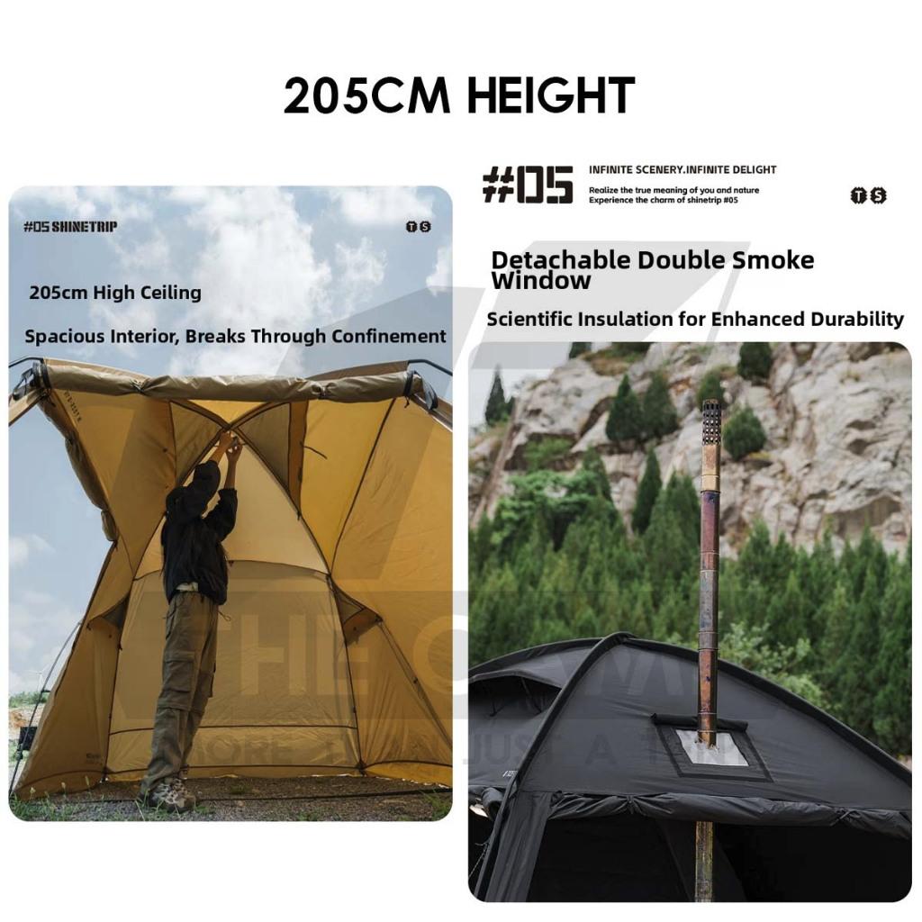 Shinetrip MuGuang Tent 1 Room 1 Hall Manual PU3000mm Waterproof Lightweight Khemah A596