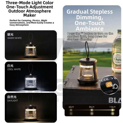 Blackdog Bluetooth Speaker Light ZM046 Multipurpose Rechargeable Lamp Outdoor Camping Lampu Terang CBD2550ZM046