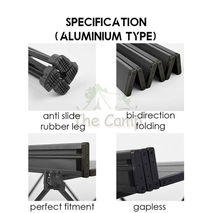 Outdoor Folding Aluminium / Cloth Camping Table Portable Small Compact Foldable Picnic BBQ Egg Roll Chair Flysheet Rope