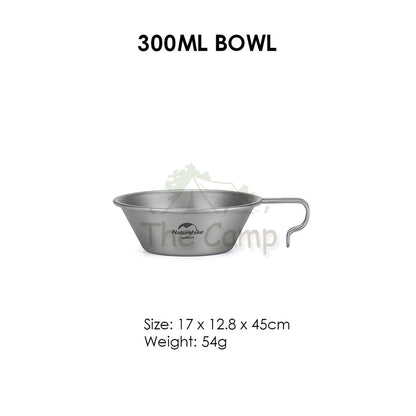 Naturehike Titanium Series Product Cup Bowl Cutlery Set Spork Fork Spoon Knife Cookware Utensil Camping Mobi Garden