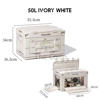 Naturehike Camping Folding Storage Box 23L 52L with Top 50L 80L Wood Base Outdoor Sport Family Hiking CNK2450XB020