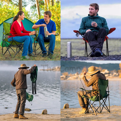 Camping XL Foldable Chair Portable Stool Large Sturdy Light Lightweight Canvas Hiking Family