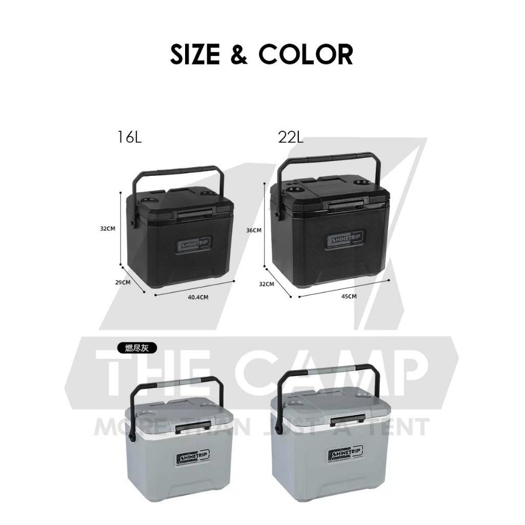Shinetrip Cooler Box Portable Ice Box 16L 22L Spring Locking 72 hours Cooling Outdoor Camping Peti Ais A608