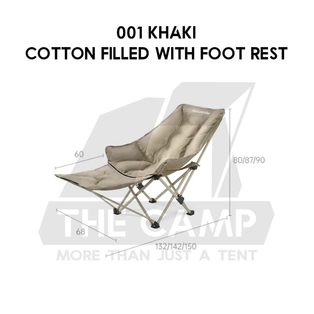 Naturehike SeaStar Cotton Filled Reclining Chair Footrest Leg Rest High Back Recliner Kerusi Healing CampingCNK2450JJ020