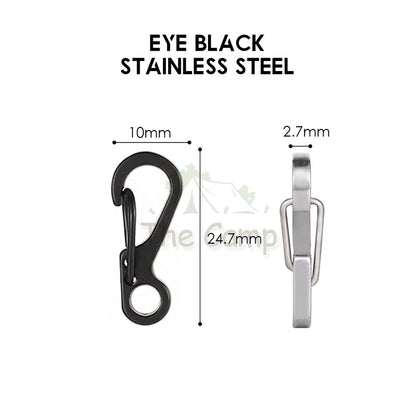 Carabiner D Shape S Shape Aluminium Stainless Steel Buckle Clip Key Chain Outdoor Camping Paracord Spring Keyring Hook