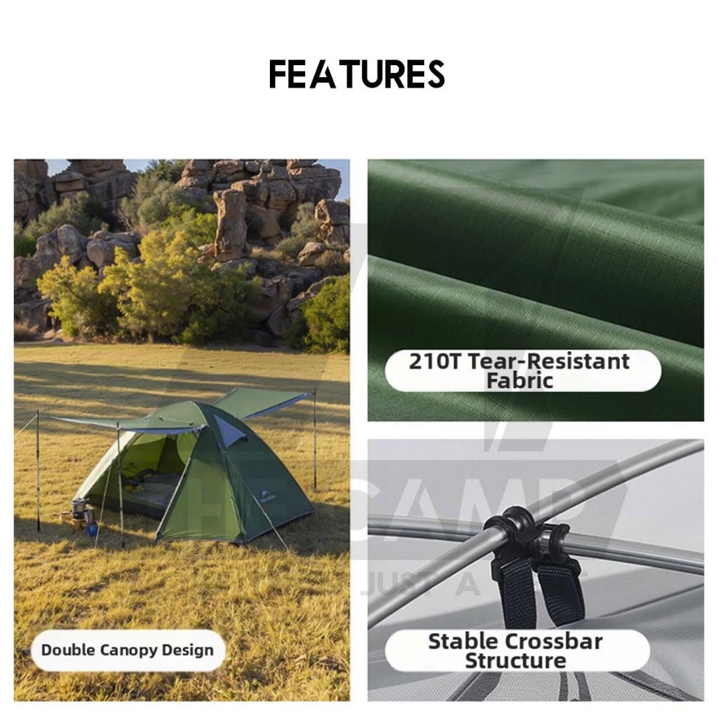 Naturehike Bleik Series Tent 2-3 Person 2pax 3pax Waterproof Ultralight Hiking UPF50 Outdoor Camping Khemah CNK2550WS038