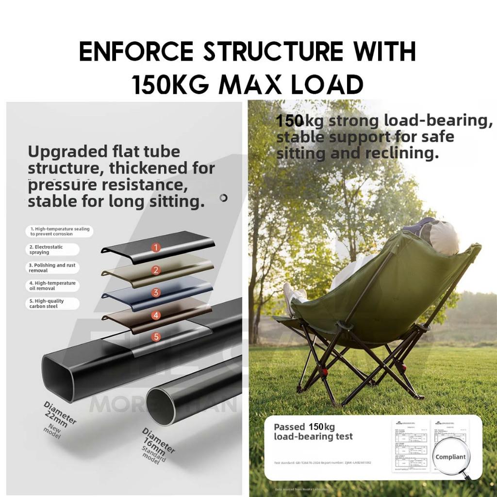 Naturehike SeaStar Cotton Filled Reclining Chair Footrest Leg Rest High Back Recliner Kerusi Healing CampingCNK2450JJ020