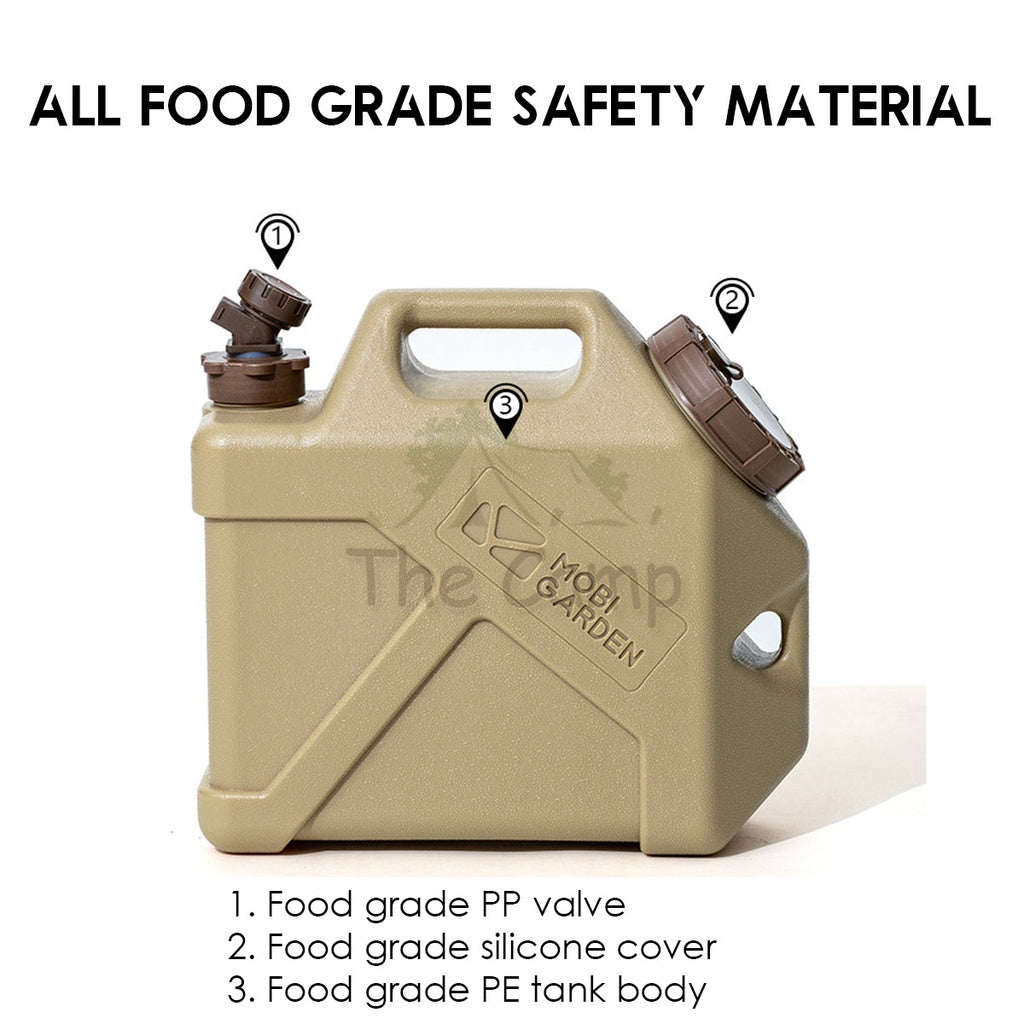 Mobi Garden Camping Portable Water Tank Container 10L 20L Litre Water Tap Outdoor PP Food Grade Naturehike Blackdog