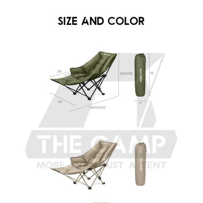 Naturehike SeaStar Cotton Filled Reclining Chair Footrest Leg Rest High Back Recliner Kerusi Healing CampingCNK2450JJ020