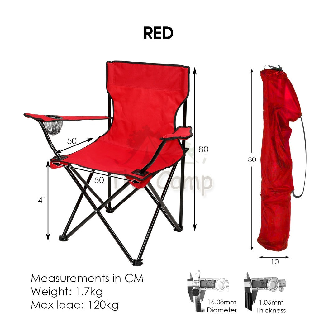 Camping XL Foldable Chair Portable Stool Large Sturdy Light Lightweight Canvas Hiking Family