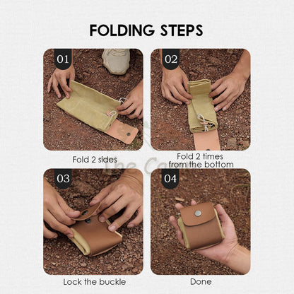 Outdoor Multipurpose Pouch Nail Tent Peg Camping Portable Multifunction Bag Foldable Fruit Bag Khaki Camo