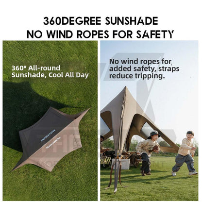 Naturehike Cloud Skies PRO 860 960 Tarp Flysheet TiBlack Coating Outdoor Camping Waterproof Awning Mesh CNK2650WS023