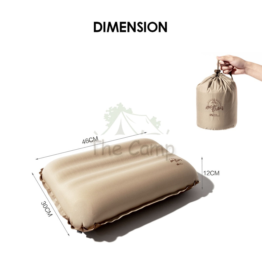 Mobi Garden Pillow Ergonomic Auto Inflate Support Design Outdoor Bed Mattress Inflatable Sleeping Memory Foam Naturehike