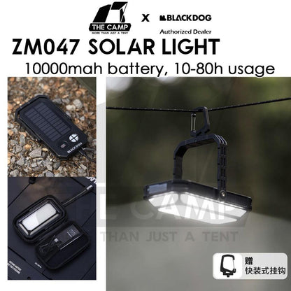 Blackdog Solar Light ZM047 Multipurpose 10000mah Rechargeable Battery Outdoor Camping Lampu Terang CBD2550ZM047