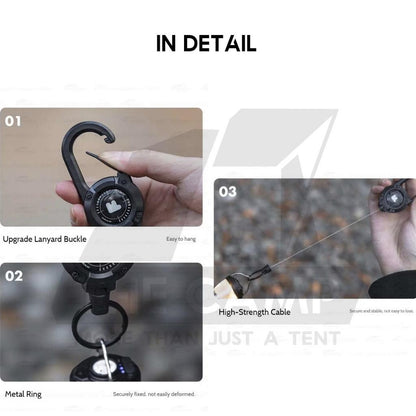 Blackdog Retractable Buckle Lanyard Clip Carabiner Outdoor Camping Tactical Pull Badge Keychain Anti Thief CBD2550PJ070