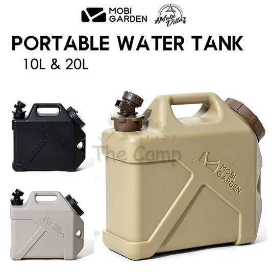 Mobi Garden Camping Portable Water Tank Container 10L 20L Litre Water Tap Outdoor PP Food Grade Naturehike Blackdog