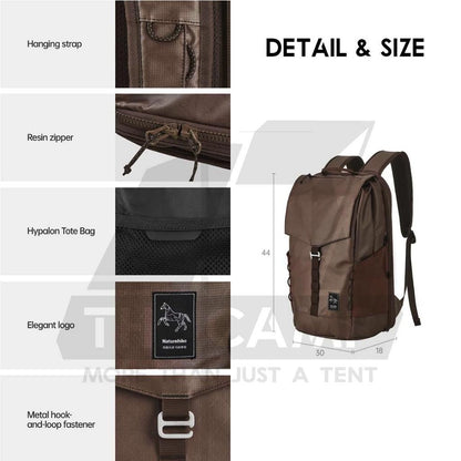Naturehike Oxygen Glam25 Backpack Laptop Bag 25L Multiple Compartment Light Camping Travel Office Work CNK2650XB016
