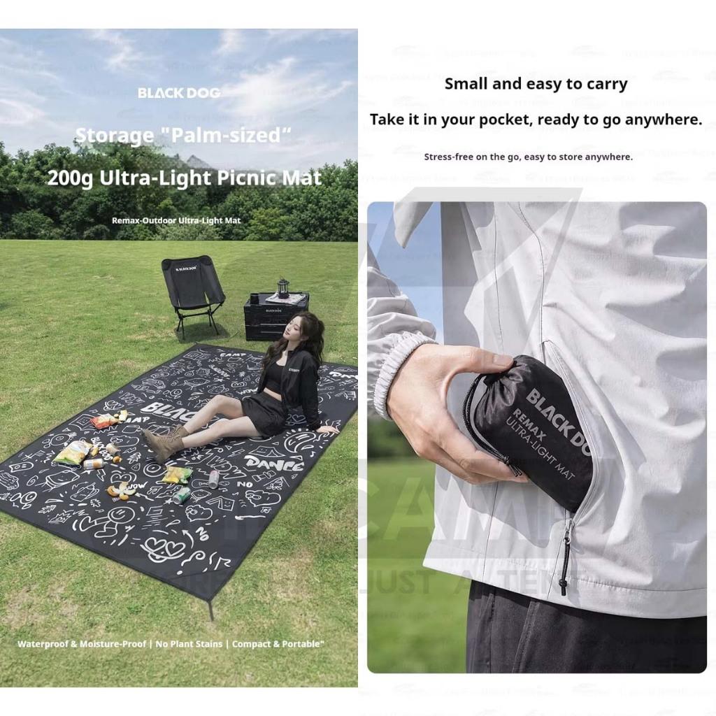 Blackdog Remax Ultralight Mat Carpet Picnic Black Cute Portable Waterproof Outdoor Hiking Camping CBD2650WS014