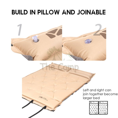 Mobi Garden Sponge Auto Inflation Bed Camping Mattress Inflatable Triple Outdoor Tent Foldable Family Naturehike