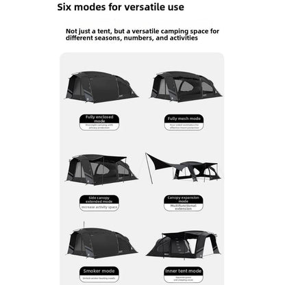 Shinetrip Conqueror Tunnel Tent 7 series Aluminium 70D Premium Nylon Fabric PU3000mm 17m2 Khemah A603