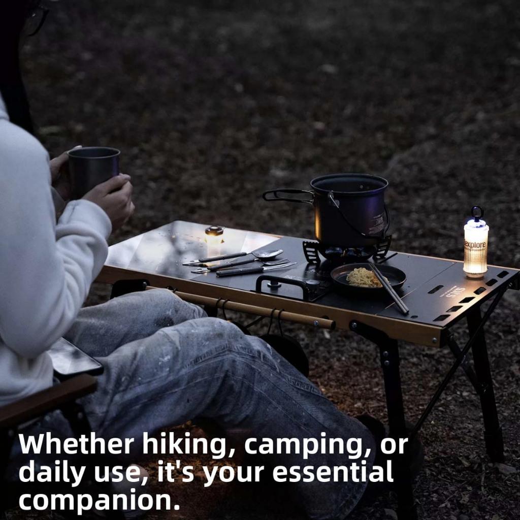 Wellhike SWS 3 in 1 Foldable Cutlery Set Fork Spoon Knife Bottle Opener Hiking Outdoor Camping Picnic