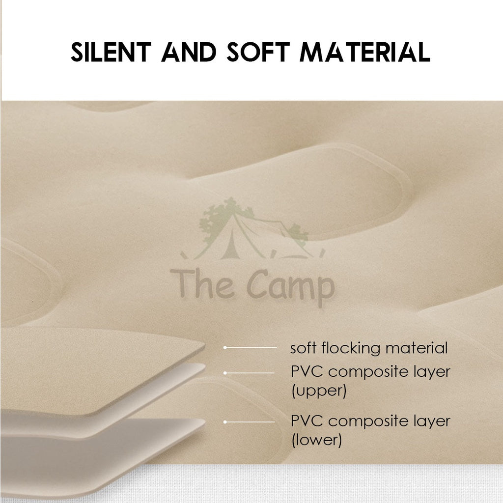 Naturehike Inflation Single Double Camping Air Bed 35cm with Pump Mattress Inflatable Tent Bag Pole Nail Peg NH22FCD04